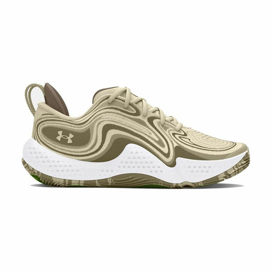 Under Armour Spawn 6 Camo Olive Light brown - Basketbalschoenen voor volwassenen