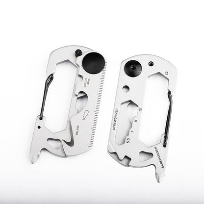 10in1 Stainless Steel EDC Card Multitool for Survival Camping & Climbing-3