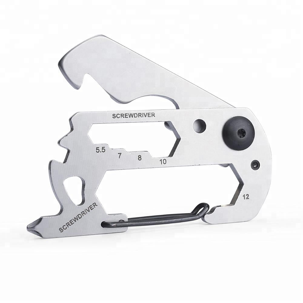 10in1 Stainless Steel EDC Card Multitool for Survival Camping & Climbing-4