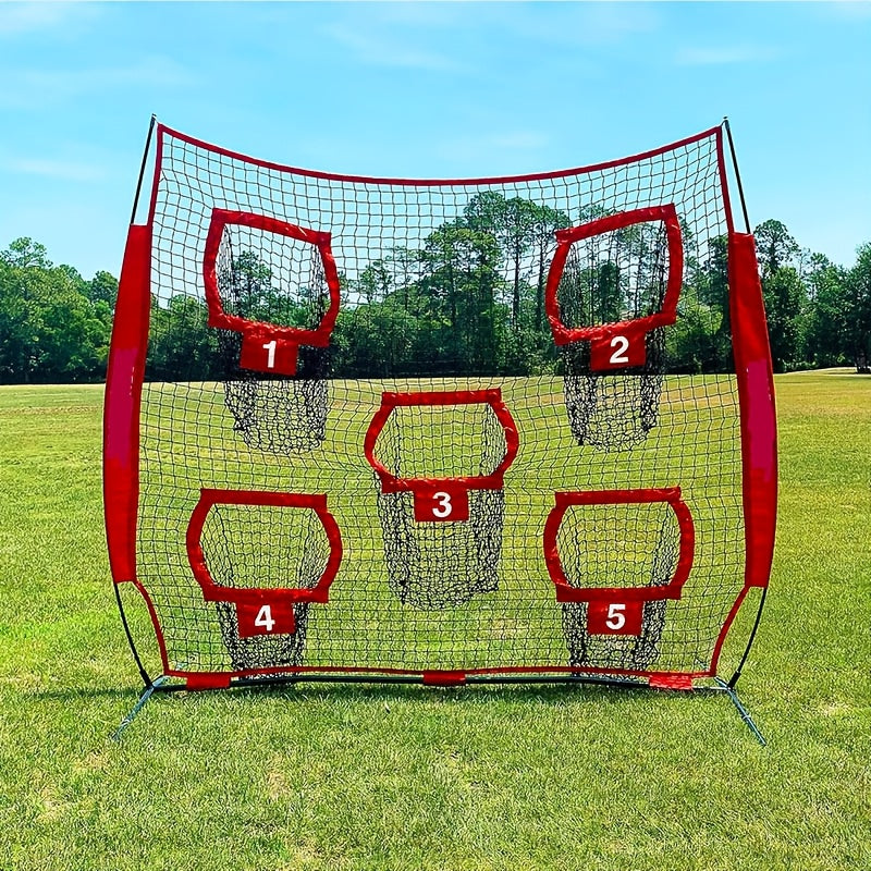 Football Outdoor Target Throwing Net with 5 Pockets-4