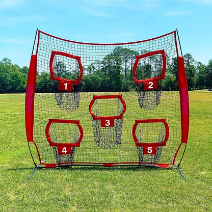 Football Outdoor Target Throwing Net with 5 Pockets-4