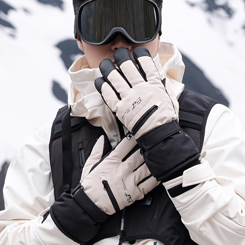 Men's Winter Touchscreen Ski Gloves-4