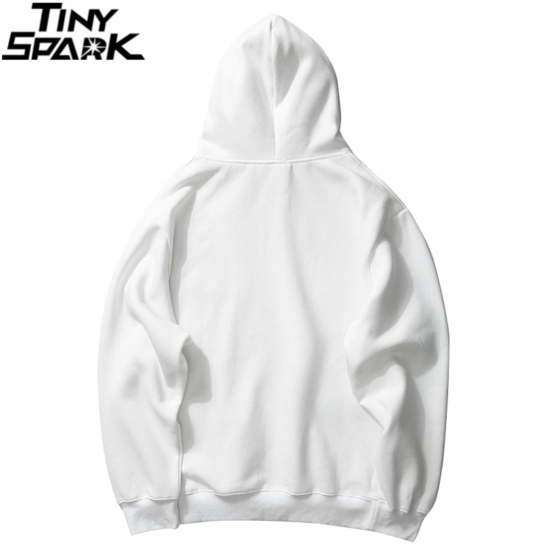 Men Hip Hop Streetwear Rainbow Mushroom Hoodie Sweatshirt Fleece Winter Harajuku Hoodie Pullover Cotton Hooded Sweatshirt