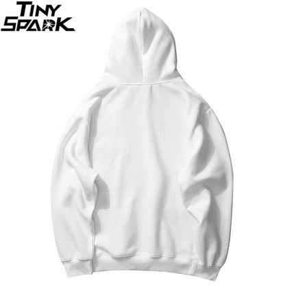 Men Hip Hop Streetwear Rainbow Mushroom Hoodie Sweatshirt Fleece Winter Harajuku Hoodie Pullover Cotton Hooded Sweatshirt