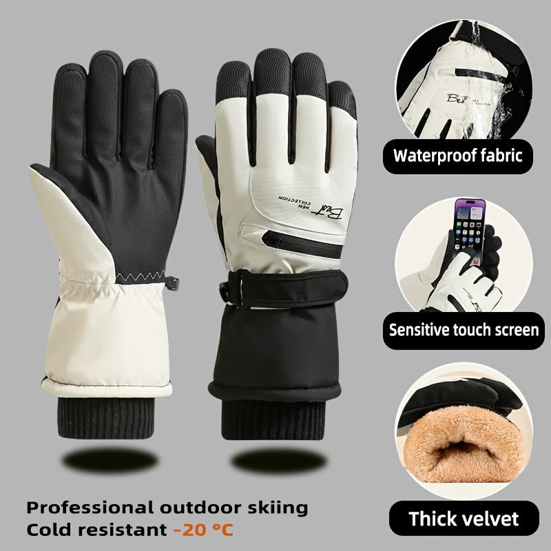 Men's Winter Touchscreen Ski Gloves-2