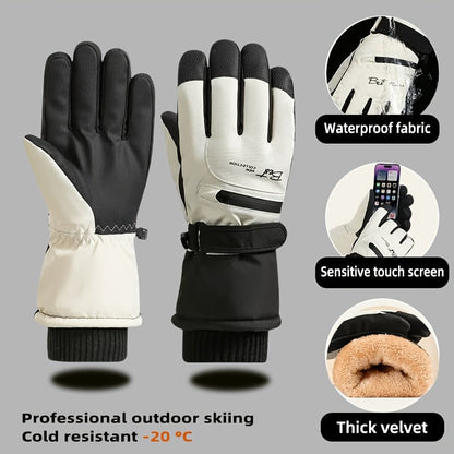 Men's Winter Touchscreen Ski Gloves-2