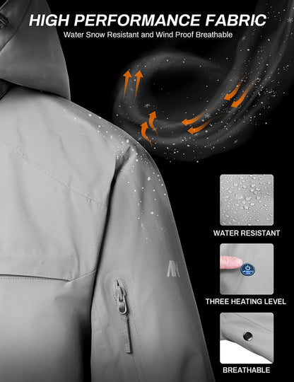 ANTARCTICA GEAR Heated Jacket, Ski Jacket Coat Men/Women Winter Coat