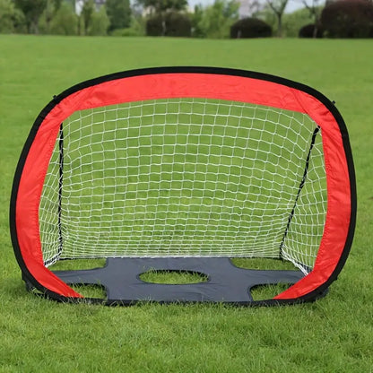 Portable Dual-Use Folding Soccer Goal - Red-4