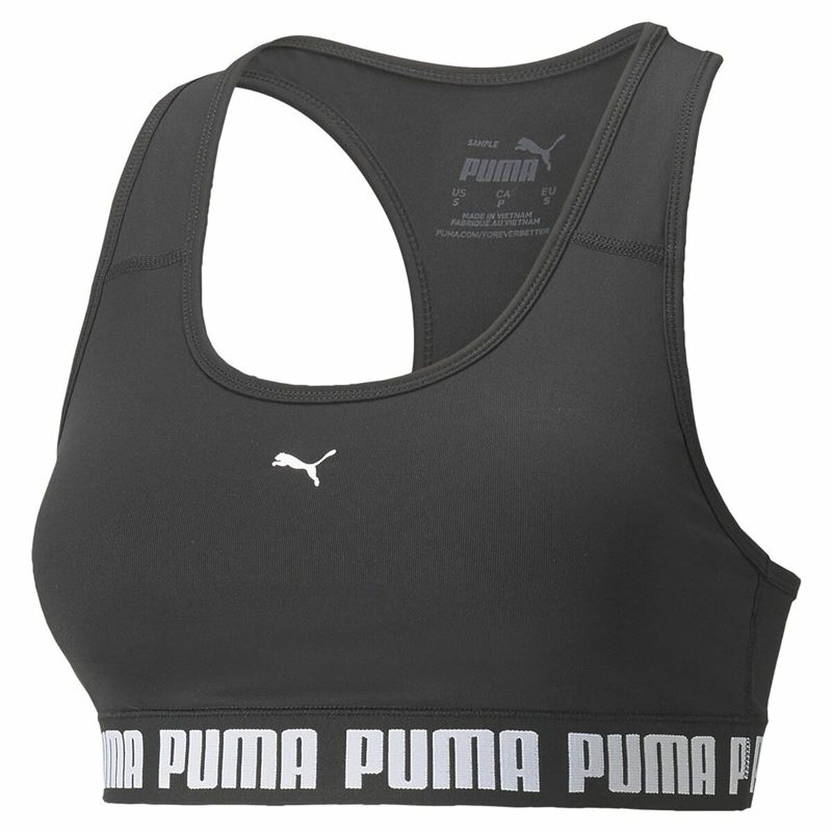 Sports Bra Puma Mid Impact Puma Stro Black-2
