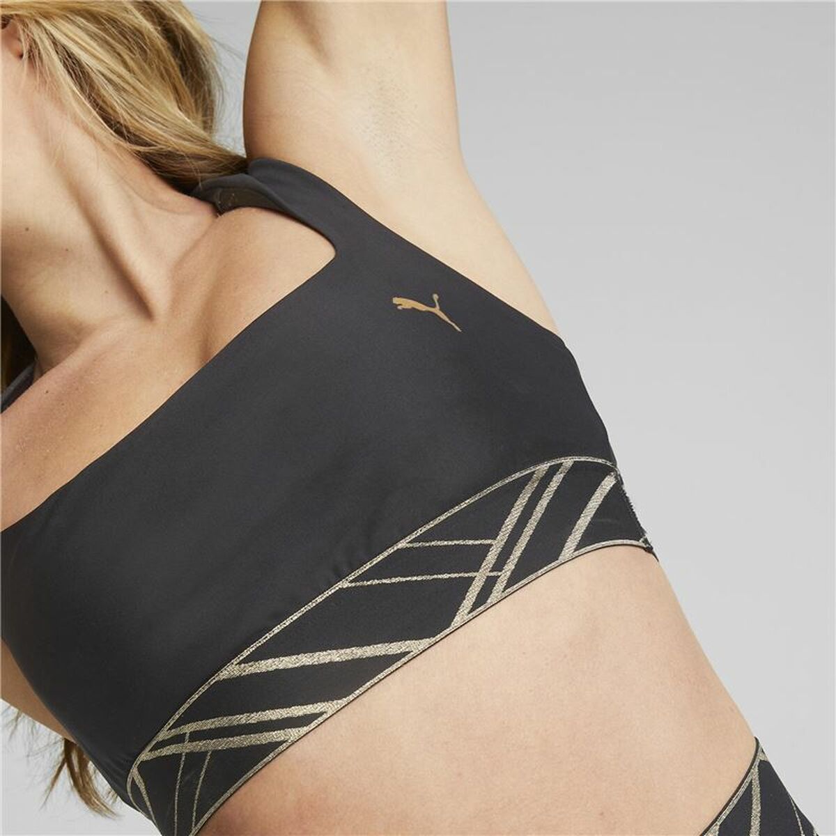 Sports Bra Puma Mid Impact Deco Glam Black-6