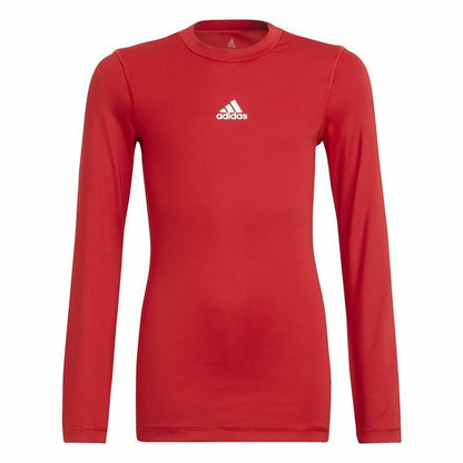 Children's Short Sleeved Football Shirt Adidas Techfit Top Red (7-8 jaar)