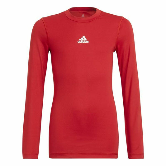 Children's Short Sleeved Football Shirt Adidas Techfit Top Red (7-8 jaar)