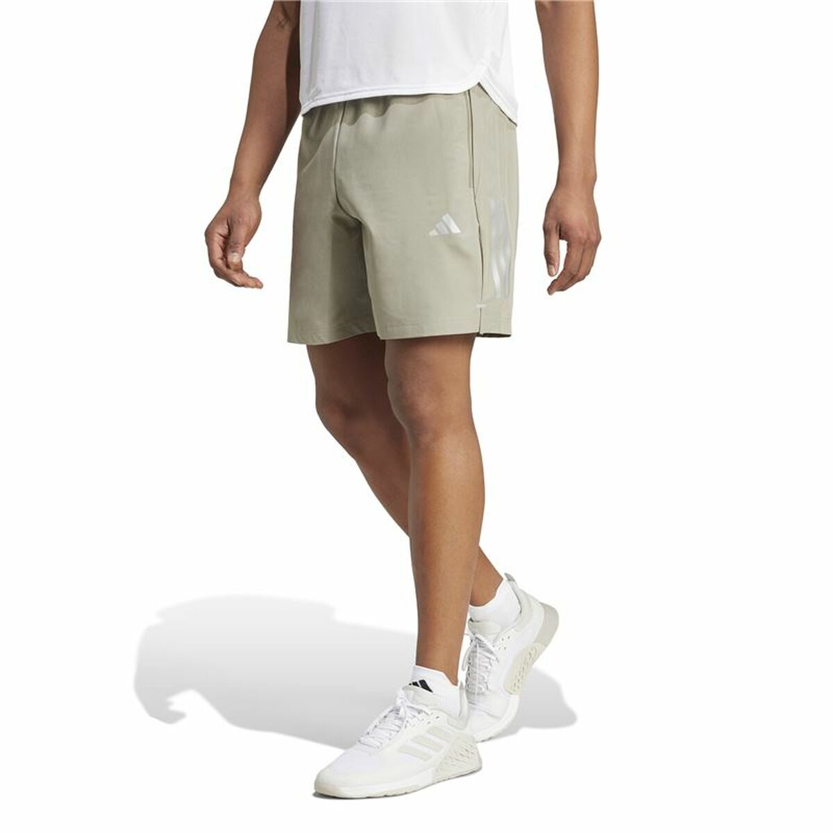 Men's Sports Shorts Adidas Gym+ Training 3 Bandas Brown