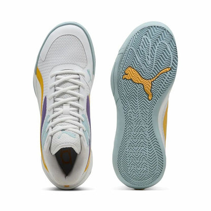 Puma Court Pro White Yellow - Herenbasketbalschoenen