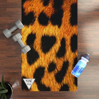 Natural Rubber Yoga Mat – 3mm Eco-Friendly, Non-Slip Mat for Hot Yoga, Pilates & Daily Practice | Leopard | Yune Yoga