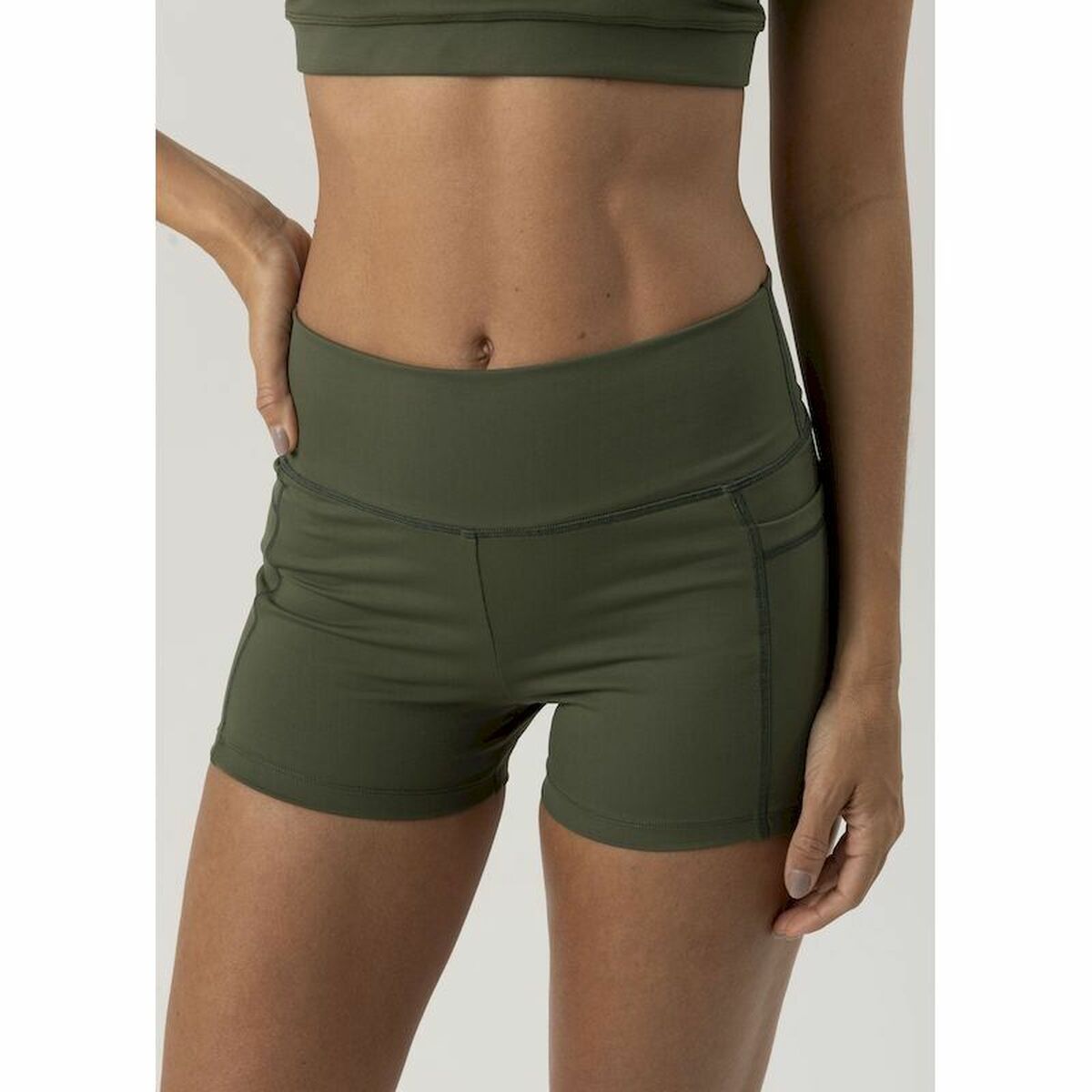 Short Sports Leggings Ditchil Florest Olive-4