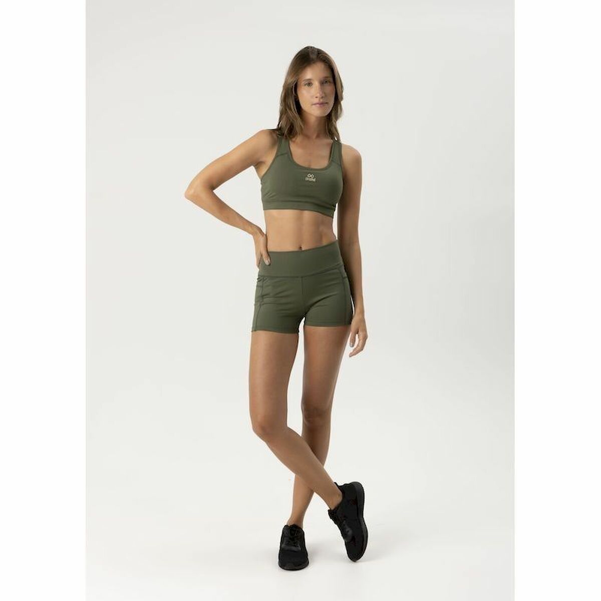 Short Sports Leggings Ditchil Florest Olive-3