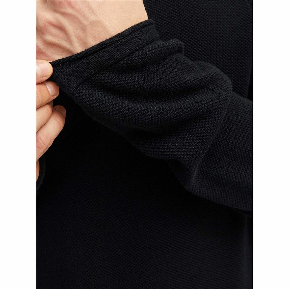 Men’s Long Sleeve T-Shirt Jack & Jones ehill Knit Black