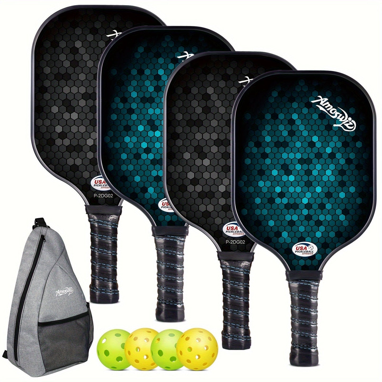 Pickleball Paddle Set 4-Pack Fiberglass Beginners-0