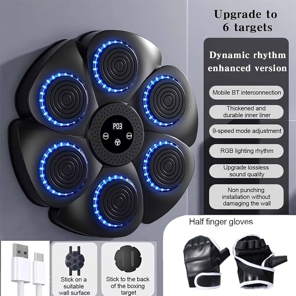 Intelligent Music Boxing Machine with Gloves-4