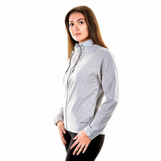 Hoodie met rits Joluvi Campus - grijs of zalmroze (XS-S)