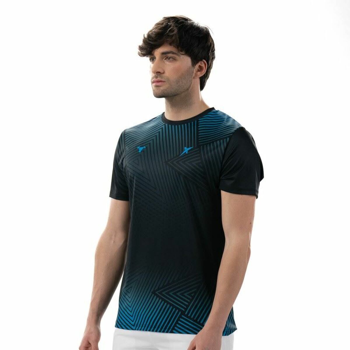 Men’s Short Sleeve T-Shirt Drop Shot Abian Campa Black Padel