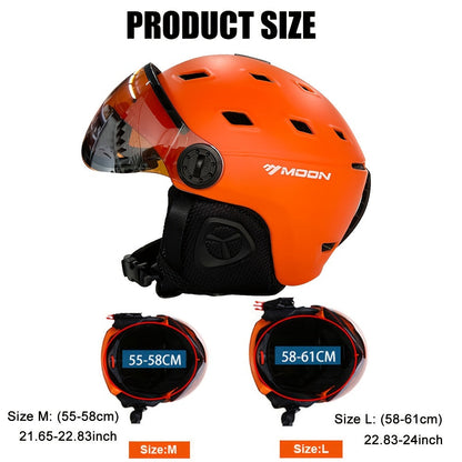 Ski Helmet with Goggles and PC+EPS Snow Gear-1