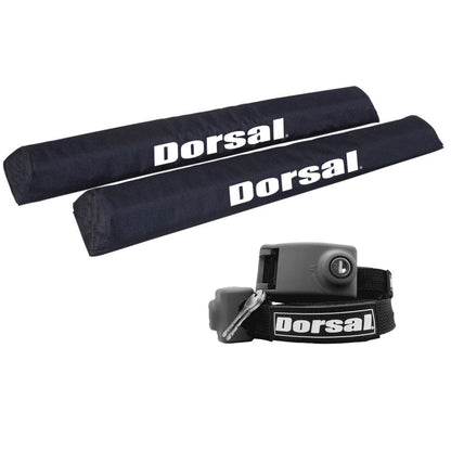 DORSAL Aero Roof Rack Pads 28 Inch Wide with Locking Straps - Pack of 4 for Car Surfboard Kayak SUP Long