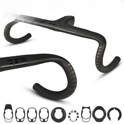 Road Bike Full Carbon Fiber Stem & Integrated Handlebar-2