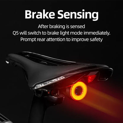 Smart LED Bike Taillight with Auto Brake Sensing and IPx6 Waterproof-1
