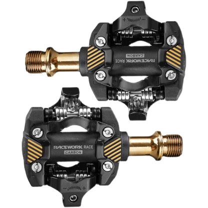Self-Locking SPD Mountain Bike Pedals Carbon Gold-0