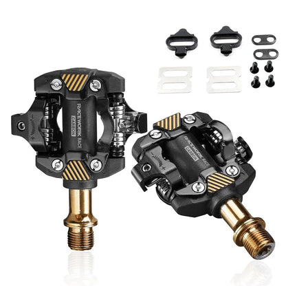 Self-Locking SPD Mountain Bike Pedals Carbon Gold-3