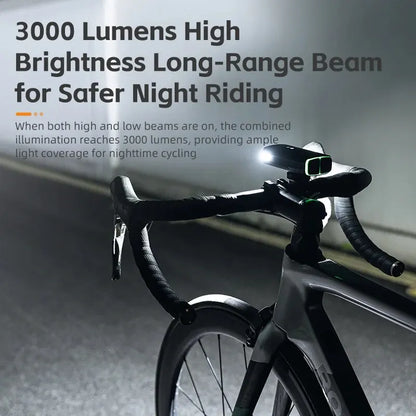 3000LM Bike Headlight 10000mAh Power Bank Black-3