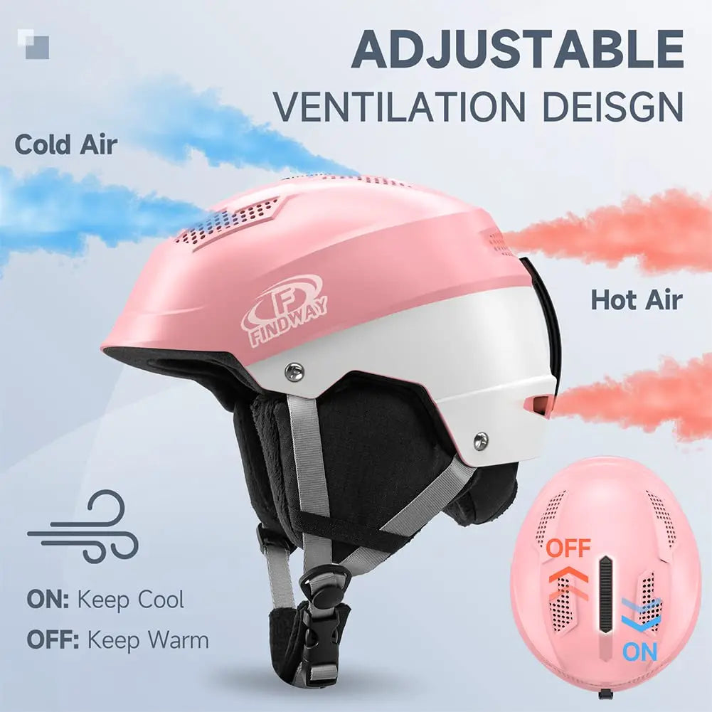 Ski Helmet Goggle Compatible Snowboard Helmet-3