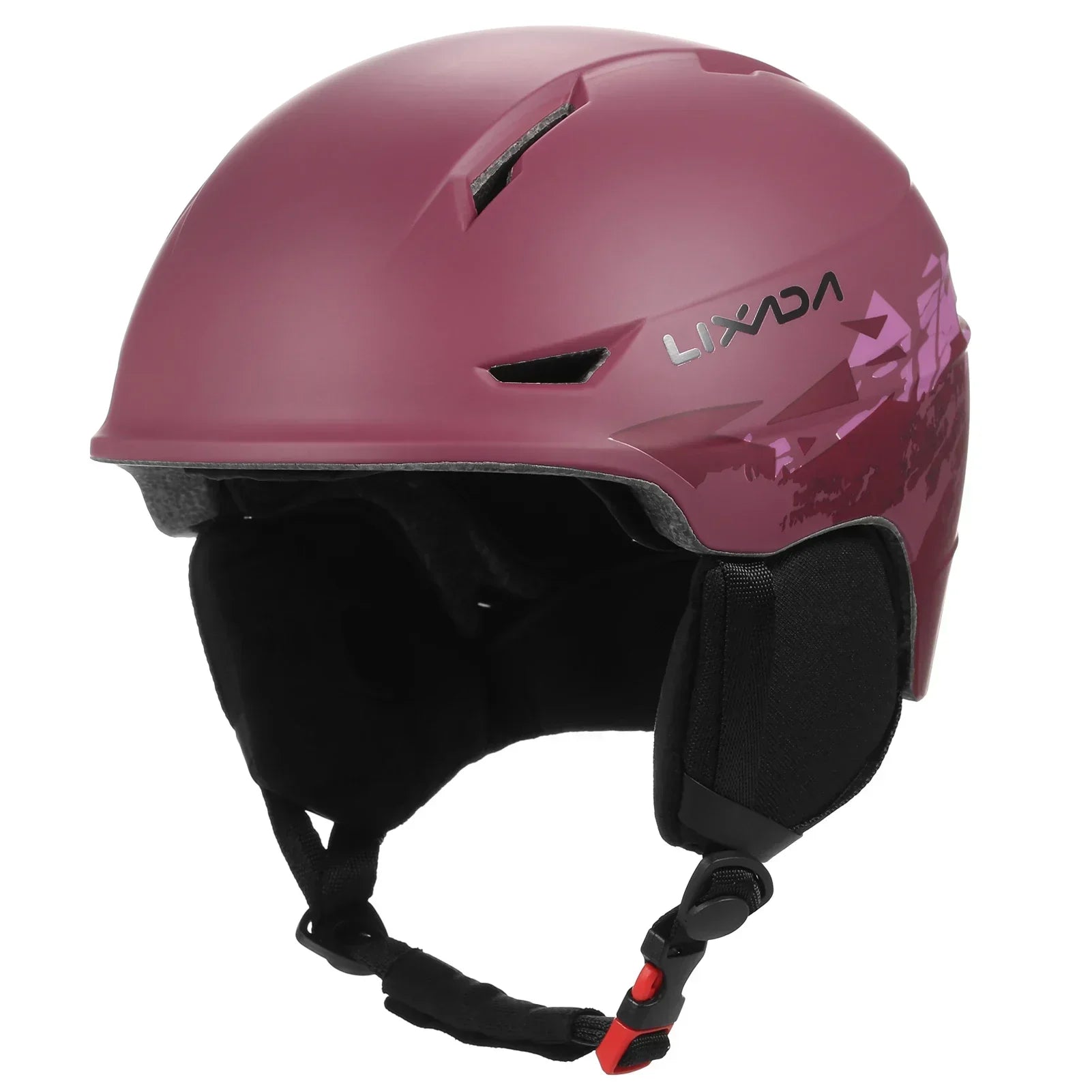 Snowboard Helmet with Detachable Earmuff and Goggle Strap-0