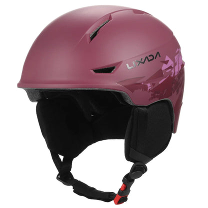 Snowboard Helmet with Detachable Earmuff and Goggle Strap-0