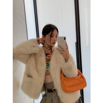 Fireladyfur Women's Pink Tuscan Sheepskin Coat“Babylon Phantom Nights”