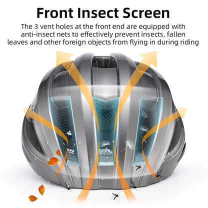 Bicycle Helmet with USB Rechargeable Rear Light Titanium-1