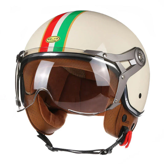 Open Face Motorcycle Retro Motorbike Helmets-0