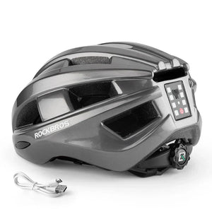 Bicycle Helmet with USB Rechargeable Rear Light Titanium-0
