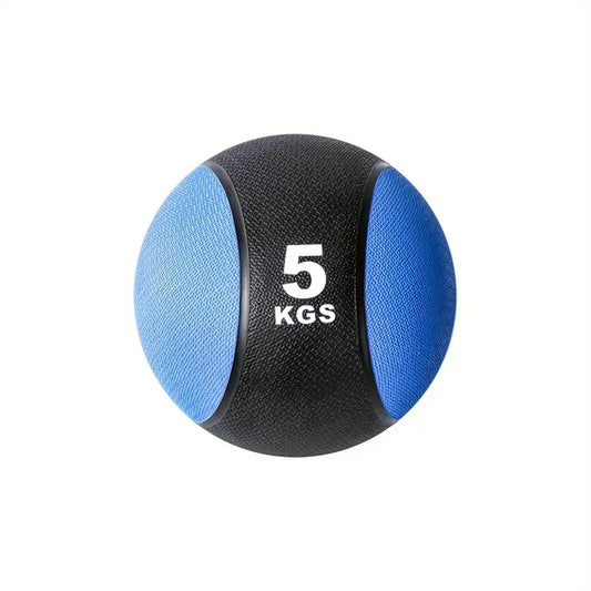1pc 5kg Solid Rubber Medicine Ball - Gravity Ball for Fitness-0