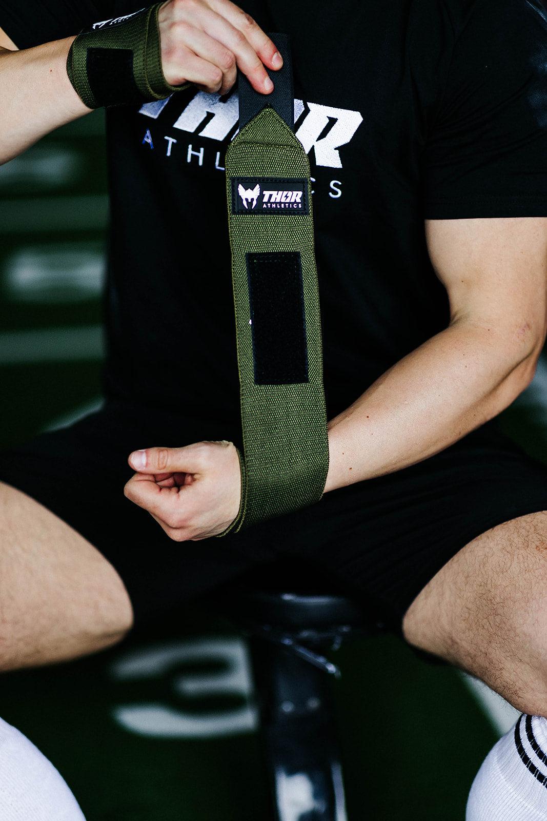 Army Green Wrist Wraps | 60cm | Thor Athletics-0