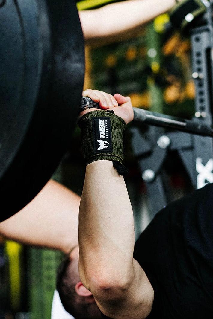 Army Green Wrist Wraps | 60cm | Thor Athletics-1