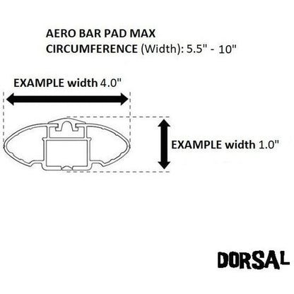 DORSAL Aero Roof Rack Pads - SunGuard (No Fade) for Factory and Wide Crossbars - Pack of 2 for Surfboards Kayaks Sups Snowboards
