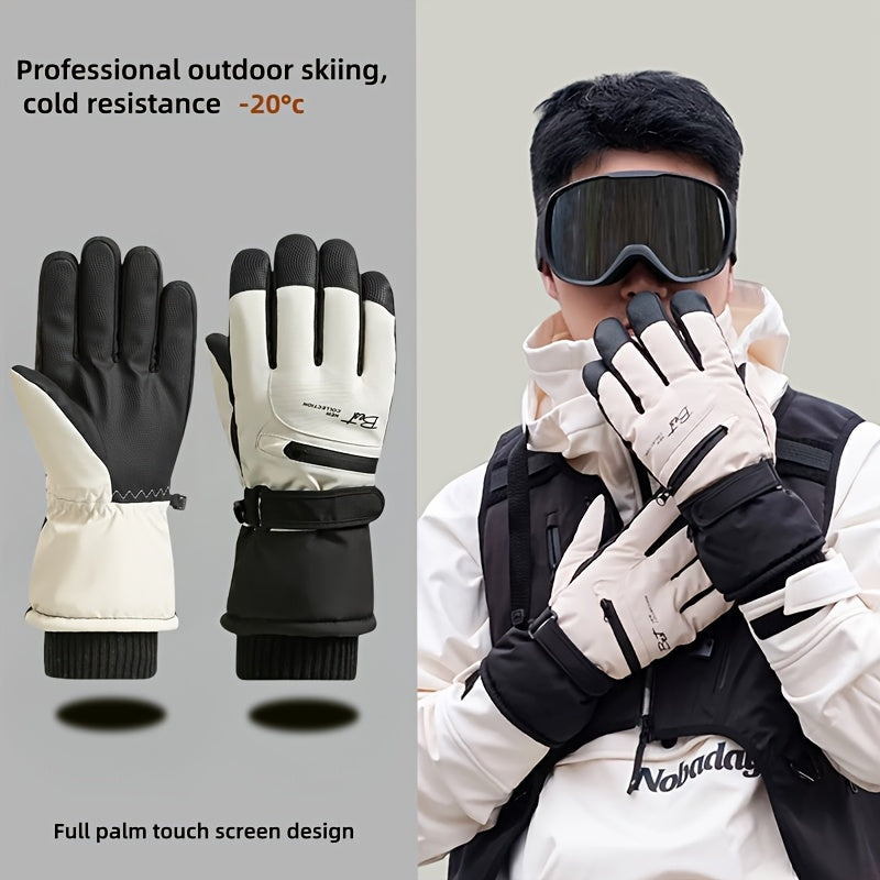 Men's Winter Touchscreen Ski Gloves-3