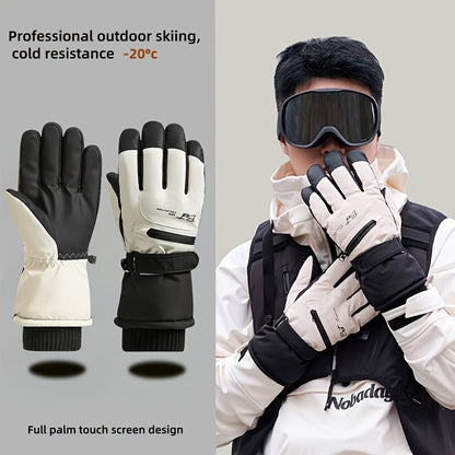 Men's Winter Touchscreen Ski Gloves-3