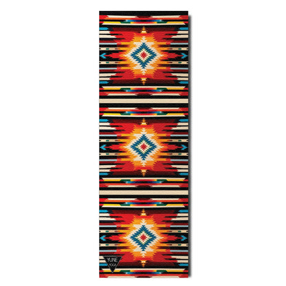 Fox Trail Yoga Mat – 6 mm Extra Thick, Double-Sided Non-Slip, Eco-Friendly PER with Multi-Color Striped Design | Yune Yoga