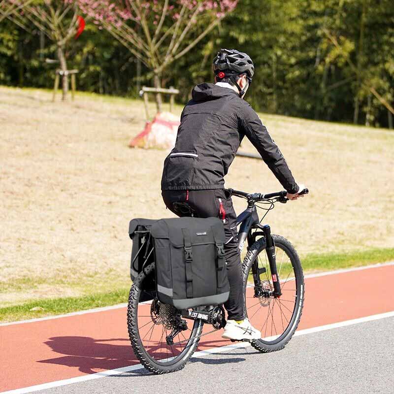 Geanta pentru bicicleta cu doua fete-1