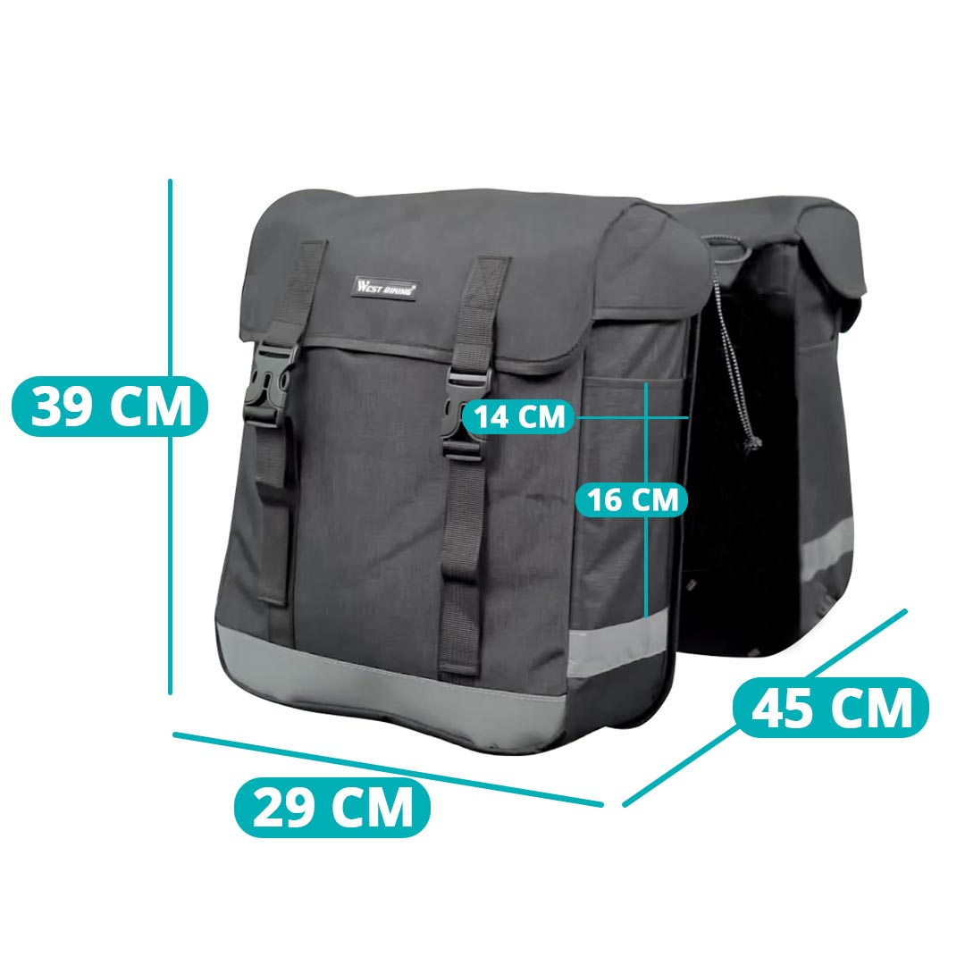 Geanta pentru bicicleta cu doua fete-4