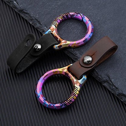 Luxury Titanium Key Chain Magnetic Spin Rotary for Car Key Ring Connector Anti-off Holder Men EDC Quickdraw Buckle Male Gadgets-0